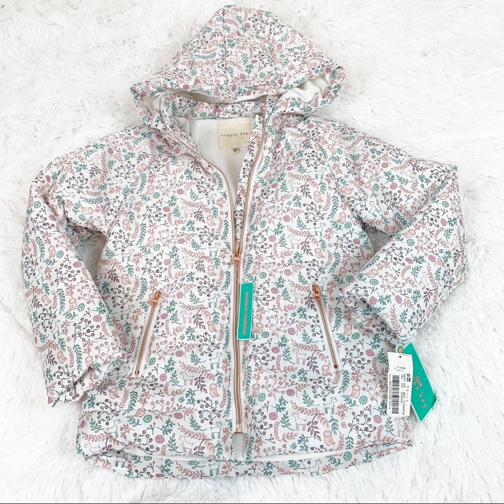Copper Key floral Hooded‎ Puffer Jacket